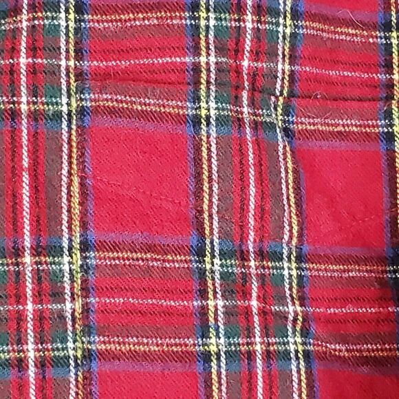 LL Bean Shirt Mens Red Plaid Flannel LS Button Down Size Medium M Cabin Lodge - Picture 5 of 11